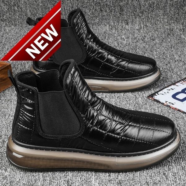 short snow boots men 2021 winter new waterproof and non slip chef 's down cloth black leather shoes
short snow boots men 2021 winter new waterproof and non slip chef 's down cloth black leather shoes