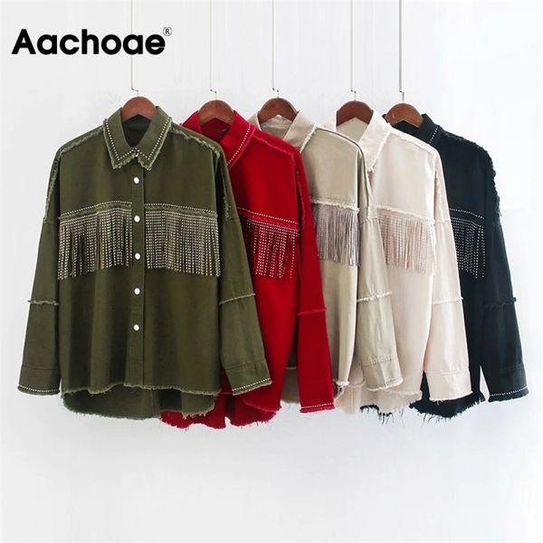 aachoae women tassel rivet stylish chic jacket batwing long sleeve streetwear thin coat turn down collar lady autumn spring 201026, Black;brown
aachoae women tassel rivet stylish chic jacket batwing long sleeve streetwear thin coat turn down collar lady autumn spring 201026, Black;brown