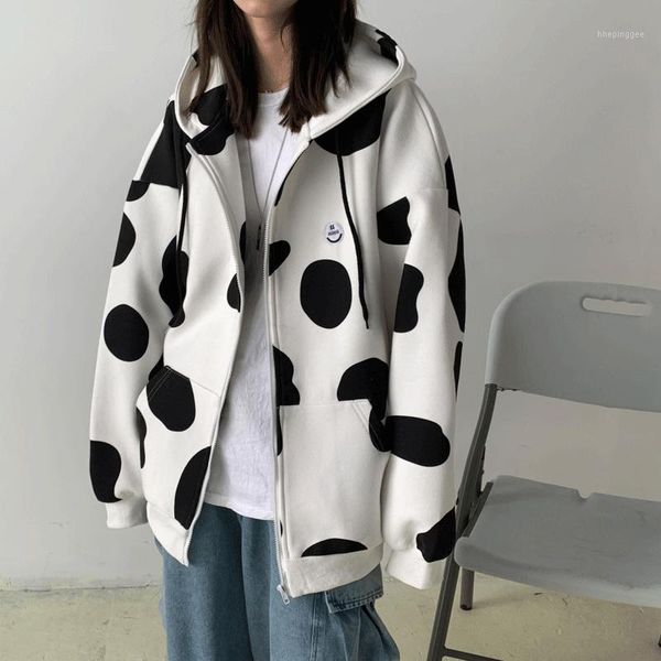 women's hoodies & sweatshirts ladies cow pattern printed zipper hoodie jacket thick warm loose harajuku jacket1, Black
women's hoodies & sweatshirts ladies cow pattern printed zipper hoodie jacket thick warm loose harajuku jacket1, Black