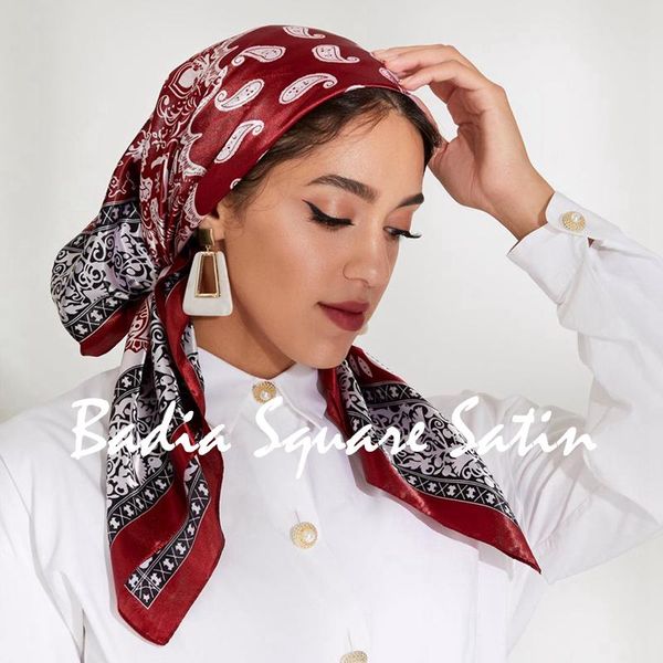 scarves women printed paisley square hijab scarf satin silk head wraps islam shawls muslim hijabs, Blue;gray
scarves women printed paisley square hijab scarf satin silk head wraps islam shawls muslim hijabs, Blue;gray