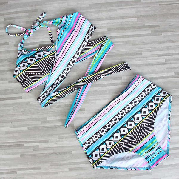printed high waist bikini fashion split swimsuit, White;black
printed high waist bikini fashion split swimsuit, White;black