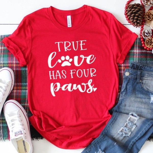 true love has four paws funny t shirt my dog is my valentine dog mom red harajuku t-shirt women shirts y200109, White
true love has four paws funny t shirt my dog is my valentine dog mom red harajuku t-shirt women shirts y200109, White