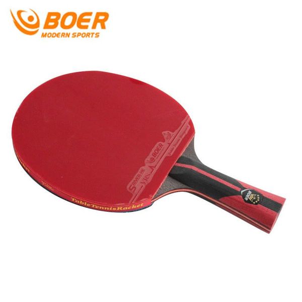 Carbon Bat Table Tennis Racket With Rubber Pingpong Paddle Short Handle Tennis Table Rackt Long Handle Offensive