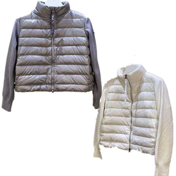 striped sleeve knit stitching men's and women's down jacket european and american style coat size s, Black
striped sleeve knit stitching men's and women's down jacket european and american style coat size s, Black
