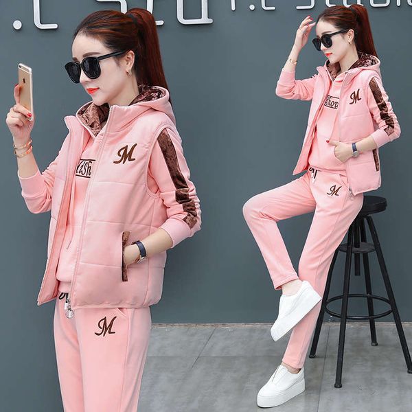 max casual wear sports women's plush sweater 2020 new korean slim three piece suit, Gray
max casual wear sports women's plush sweater 2020 new korean slim three piece suit, Gray