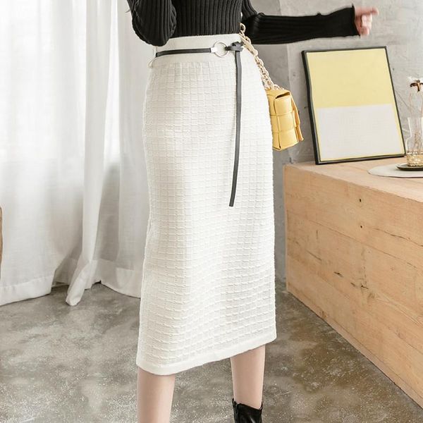 will fall and winter knitting long skirts whom show thin package hip skirt of tall waist belt one pace, Black
will fall and winter knitting long skirts whom show thin package hip skirt of tall waist belt one pace, Black