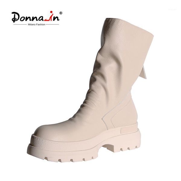 donna-in fashion pleated platform women mid-calf boots genuine leather round toe chunky heels boot wedding shoes women's boots1, Black
donna-in fashion pleated platform women mid-calf boots genuine leather round toe chunky heels boot wedding shoes women's boots1, Black