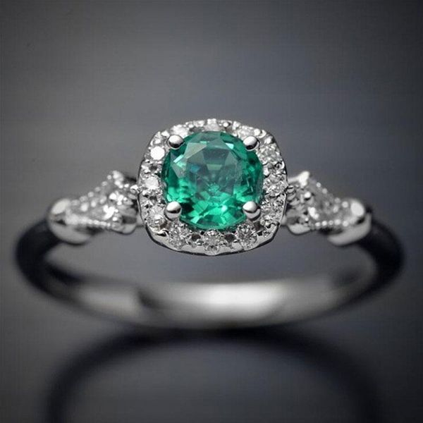 cluster rings anniversary gift vintage jewelry with classic design green zircon women's ring, Golden;silver
cluster rings anniversary gift vintage jewelry with classic design green zircon women's ring, Golden;silver