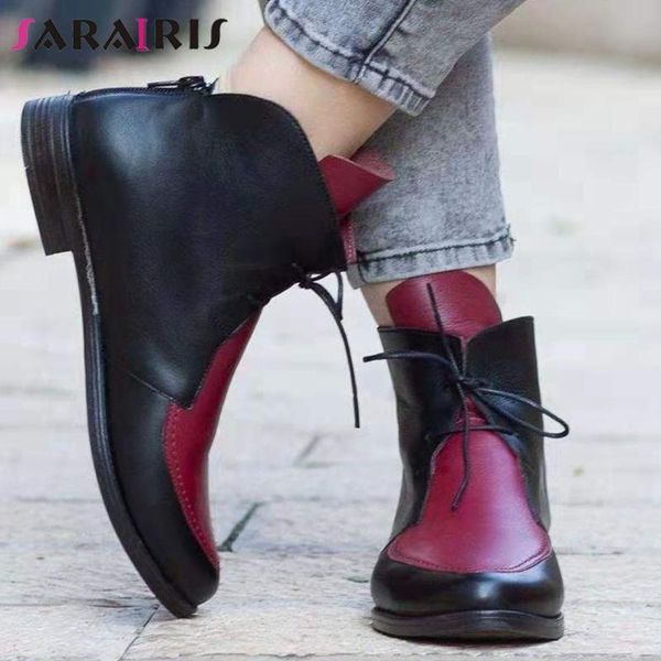 boots sarairis fashion lady winter sewing consise mixed color shoelace ankle women leisure brand low heel shoes woman, Black
boots sarairis fashion lady winter sewing consise mixed color shoelace ankle women leisure brand low heel shoes woman, Black