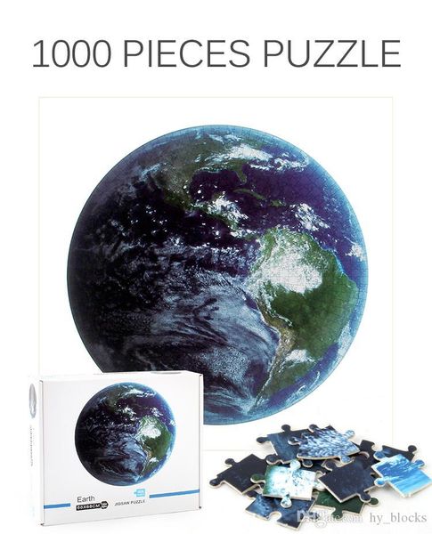 Mini Puzzles With High Difficulty 1000 Piece Of Hard Paper Decompression Toys The World Famous Landscape Painting Planet Puzzles