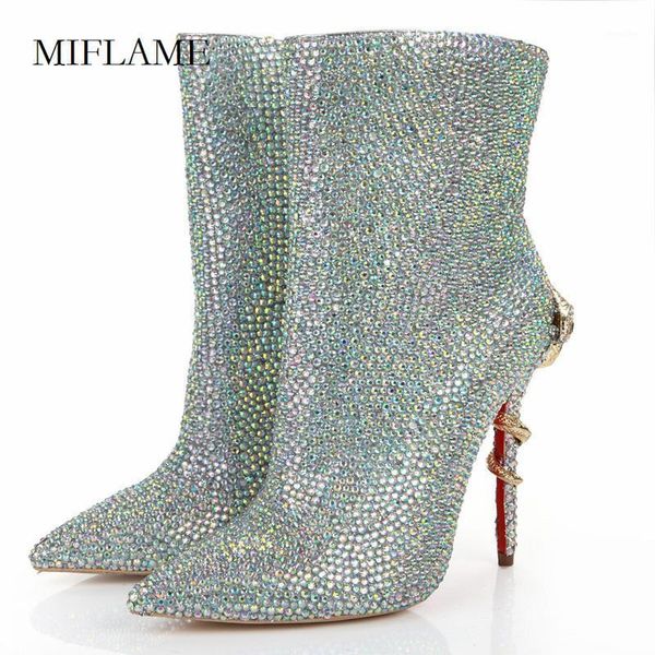 boots trendiness rhinestone studded ankle woman metal snakelike decoration stiletto shoes winter pointed toe party thin heels1, Black
boots trendiness rhinestone studded ankle woman metal snakelike decoration stiletto shoes winter pointed toe party thin heels1, Black
