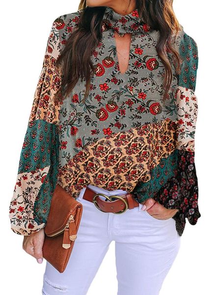 spring and autumn new women's lace patchwork loose fashion lantern sleeve crew neck pullover keyhole mix print stand collar shir, White
spring and autumn new women's lace patchwork loose fashion lantern sleeve crew neck pullover keyhole mix print stand collar shir, White