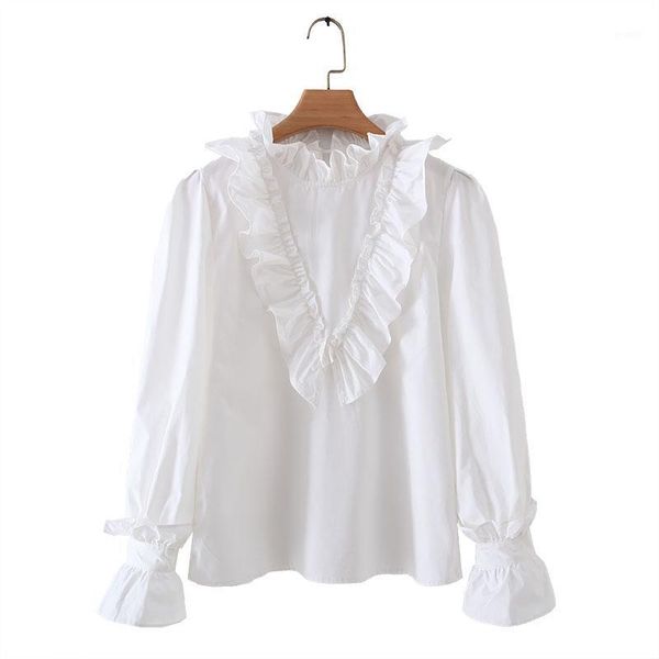 women white blouse spring 2020 new fashion long sleeve casual pullover modern lady ruffle shirts1
women white blouse spring 2020 new fashion long sleeve casual pullover modern lady ruffle shirts1