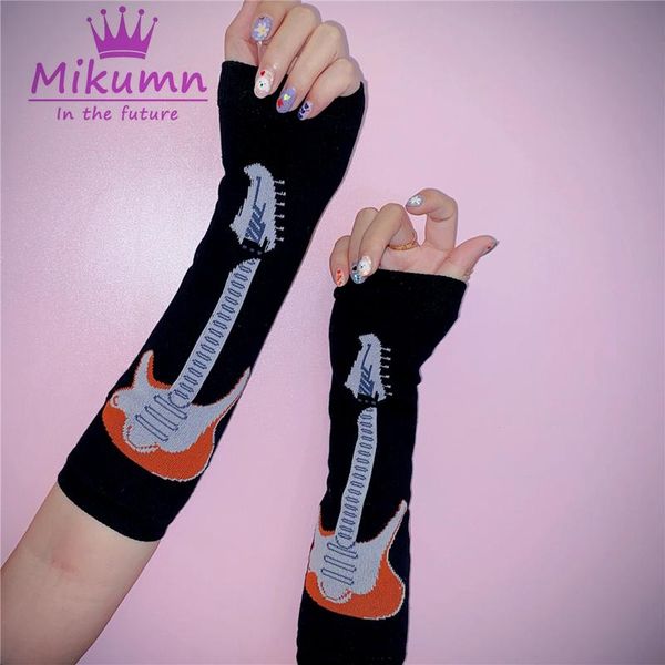 harajuku punk style guitar flame half finger long glove women knit length sleeve retro gothic fingerless gloves chic streetwear, Blue;gray
harajuku punk style guitar flame half finger long glove women knit length sleeve retro gothic fingerless gloves chic streetwear, Blue;gray