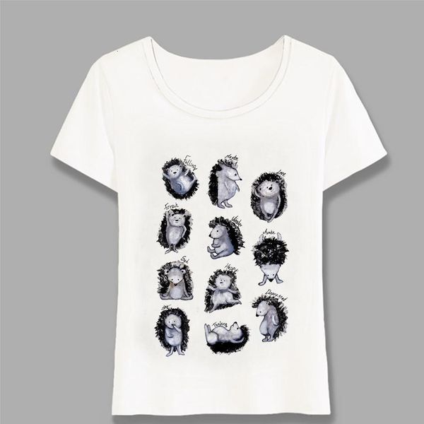 new summer women's hedgehogs days printed t-shirt funny animal design women vintage t shirt cute girl tees harajuku, White
new summer women's hedgehogs days printed t-shirt funny animal design women vintage t shirt cute girl tees harajuku, White