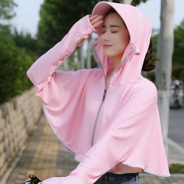women ladies sun hat cardigan long sleeve open front sun protection clothing coat, Blue;gray
women ladies sun hat cardigan long sleeve open front sun protection clothing coat, Blue;gray