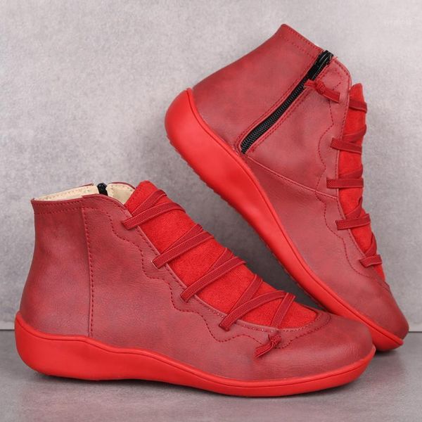 women pu leather ankle boots women autumn winter cross strappy vintage punk boots flat ladies shoes woman1, Black
women pu leather ankle boots women autumn winter cross strappy vintage punk boots flat ladies shoes woman1, Black