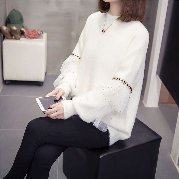 autumn and winter 2020 new large women's clothing 200kg fat sister foreign style junior sweater trend, Black 
autumn and winter 2020 new large women's clothing 200kg fat sister foreign style junior sweater trend, Black