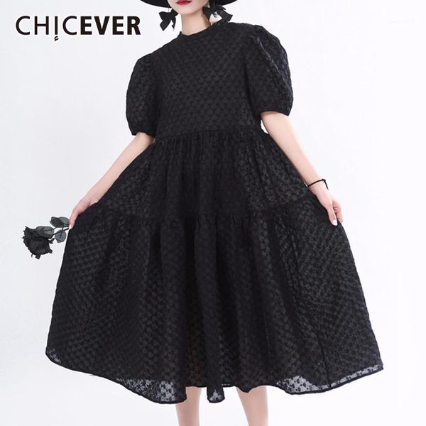 casual dresses chicever women's dress o neck short puff sleeve high waist loose oversized ruched summer female korean clothes 20211, Black;gray
casual dresses chicever women's dress o neck short puff sleeve high waist loose oversized ruched summer female korean clothes 20211, Black;gray