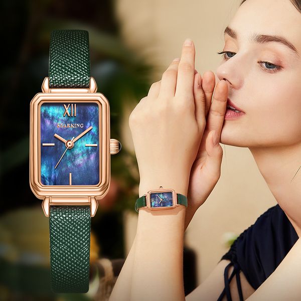 starking woman quartz watch japan movt rectangle ladies girl wristwatch genuine leather band waterproof watches relogio feminino 201118, Slivery;brown
starking woman quartz watch japan movt rectangle ladies girl wristwatch genuine leather band waterproof watches relogio feminino 201118, Slivery;brown