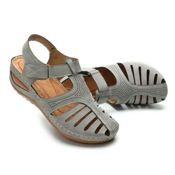 round toecap casual street hollowed out ankle strap women sandals vintage fashion soft sole closed toe shoes beach pu leather, Black
round toecap casual street hollowed out ankle strap women sandals vintage fashion soft sole closed toe shoes beach pu leather, Black