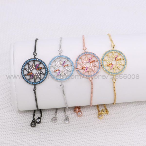 charm bracelets metal ajustable chain bracelet handcrafted micro pave sun shape holllow pendant mix colors 4pcs gems jewelry 1591, Golden;silver
charm bracelets metal ajustable chain bracelet handcrafted micro pave sun shape holllow pendant mix colors 4pcs gems jewelry 1591, Golden;silver
