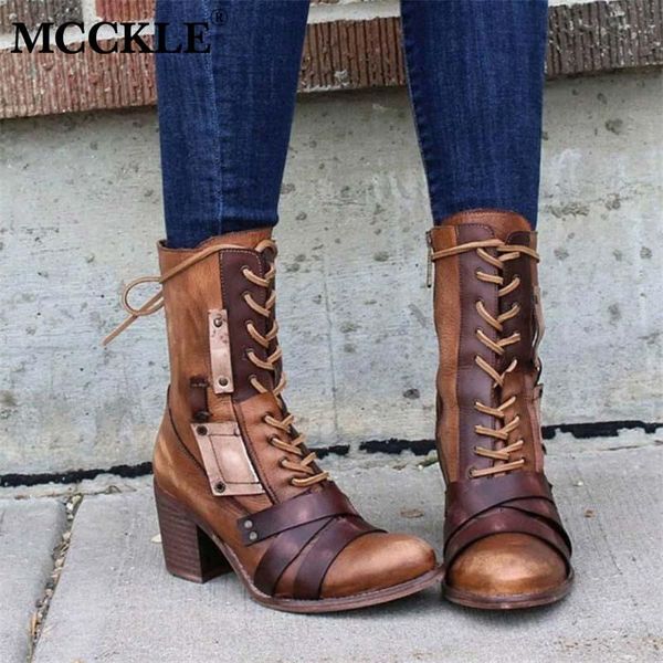boots mcckle women's pu leather ladies ankle zippers high heels women lace up fashion shoes platform female footwear, Black
boots mcckle women's pu leather ladies ankle zippers high heels women lace up fashion shoes platform female footwear, Black