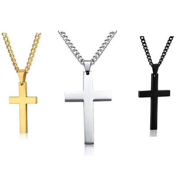 chains cross necklace for men stainless steel silver gold black plain pendant crucifix jesus simple jewelry gifts
chains cross necklace for men stainless steel silver gold black plain pendant crucifix jesus simple jewelry gifts