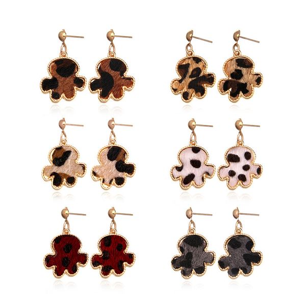 fashion 14k gold plated leopard leather earrings women custom unique animal footprint cheetah statement earrings party jewelry, Silver
fashion 14k gold plated leopard leather earrings women custom unique animal footprint cheetah statement earrings party jewelry, Silver