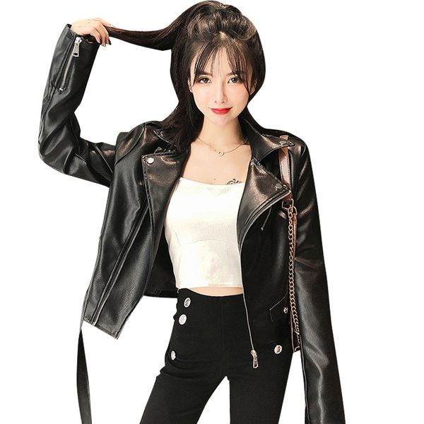 2021 new autumn women pu jacket woman zipper belt short coat spring female black biker punk bomber faux leather outwear y47 zray
2021 new autumn women pu jacket woman zipper belt short coat spring female black biker punk bomber faux leather outwear y47 zray