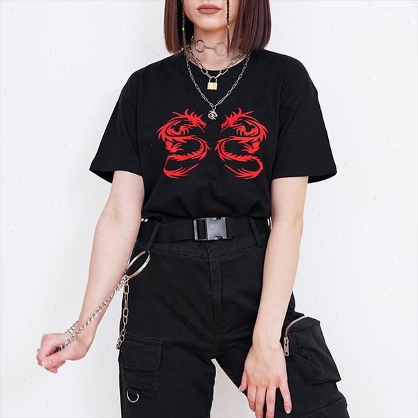 chinese dragon print harajuku vintage summer chic ins loose casual women cotton hip hop punk goth women streetwear t shirt, White
chinese dragon print harajuku vintage summer chic ins loose casual women cotton hip hop punk goth women streetwear t shirt, White