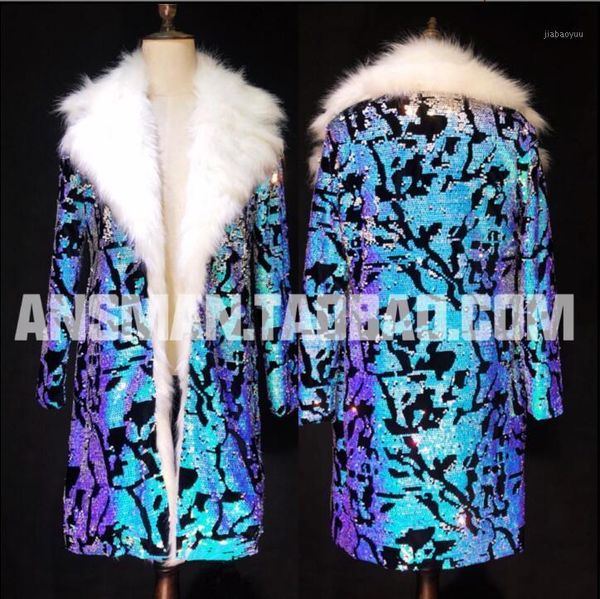 new 2020 nightclub bar male singer dj ds personality blue sequins thick long coat singer costume plus size men clothing1, Tan;black
new 2020 nightclub bar male singer dj ds personality blue sequins thick long coat singer costume plus size men clothing1, Tan;black
