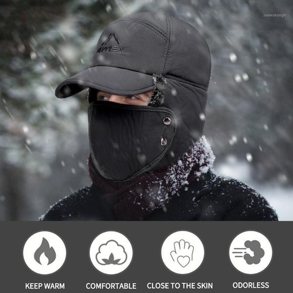 thicken winter thermal bomber hat face windproof ear protection velvet ski cap biking portable dustproof cycling parts1, Black
thicken winter thermal bomber hat face windproof ear protection velvet ski cap biking portable dustproof cycling parts1, Black