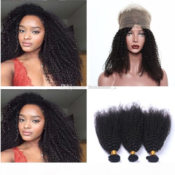 afro kinky curly 360 lace frontal with bundles peruvian virgin human hair 3 bundles with pre plucked 360 full lace band frontals, Black;brown
afro kinky curly 360 lace frontal with bundles peruvian virgin human hair 3 bundles with pre plucked 360 full lace band frontals, Black;brown