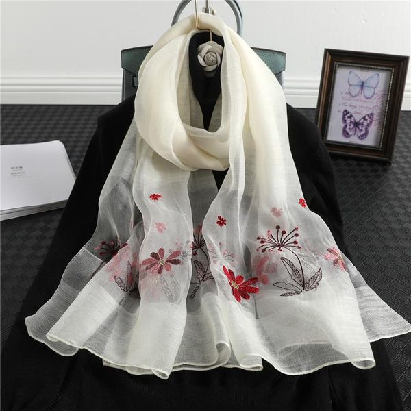women silk wool scarf hijab foulard bandana beach stoles embroider lady long shawls and wraps spring winter scarves, Blue;gray
women silk wool scarf hijab foulard bandana beach stoles embroider lady long shawls and wraps spring winter scarves, Blue;gray