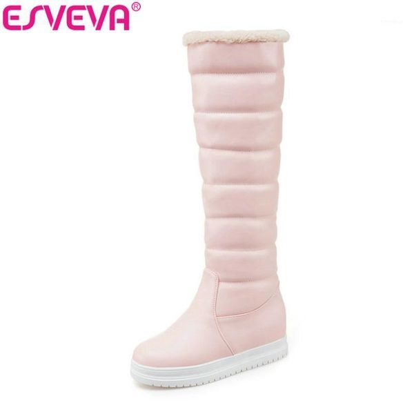 esveva 2020 women boots sweet style short plush round toe knee-high boots high heels height increasing ladies shoes size 34-431, Black
esveva 2020 women boots sweet style short plush round toe knee-high boots high heels height increasing ladies shoes size 34-431, Black