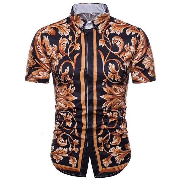 mens slim fit short sleeve dress shirts 2020 brand baroque shirt men party show prom chemise homme streetwear shirt male, White;black
mens slim fit short sleeve dress shirts 2020 brand baroque shirt men party show prom chemise homme streetwear shirt male, White;black