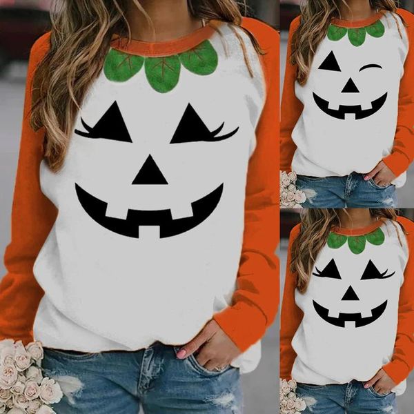 women's halloween print long-sleeved sweatshirt casual blouse pullover autumn and winter new multicolor comfort sweatshirt, Black
women's halloween print long-sleeved sweatshirt casual blouse pullover autumn and winter new multicolor comfort sweatshirt, Black