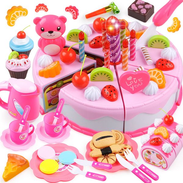 37-80pcs diy cake toy kitchen food pretend play cutting fruit birthday toys cocina de juguete pink blue for kid educational gift q1217
37-80pcs diy cake toy kitchen food pretend play cutting fruit birthday toys cocina de juguete pink blue for kid educational gift q1217