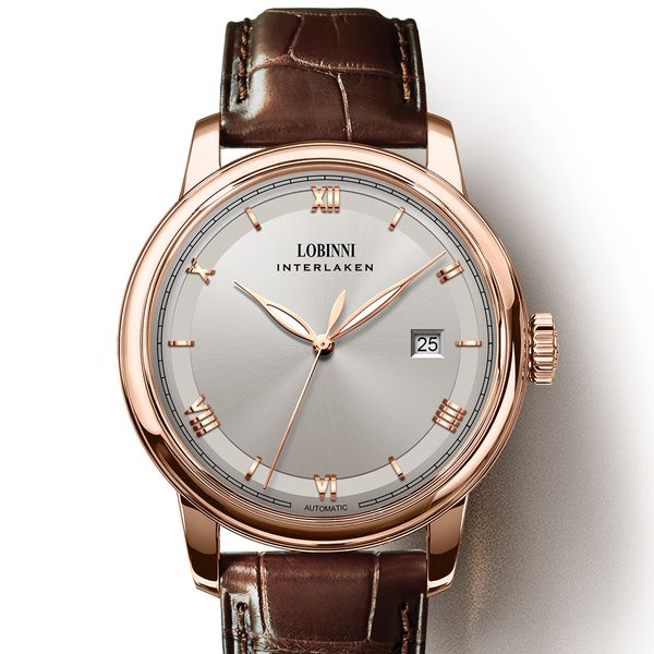 luxury lobinni men watch automatic mechanical movt business men's wirstwatches sapphire leather relogio masculino, Slivery;brown
luxury lobinni men watch automatic mechanical movt business men's wirstwatches sapphire leather relogio masculino, Slivery;brown