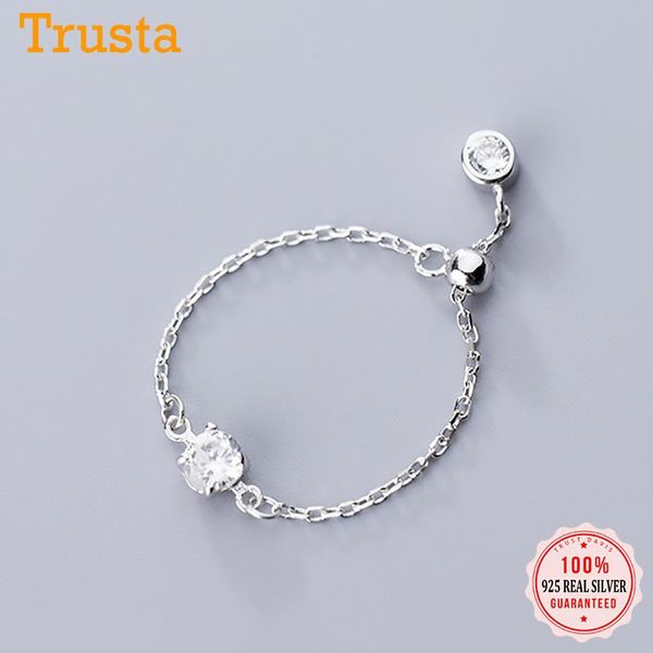 cluster rings trustdavis real 925 sterling silver fashion sweet dazzling cz chain ring sizable for women wedding party fine jewelry ds1096, Golden;silver
cluster rings trustdavis real 925 sterling silver fashion sweet dazzling cz chain ring sizable for women wedding party fine jewelry ds1096, Golden;silver