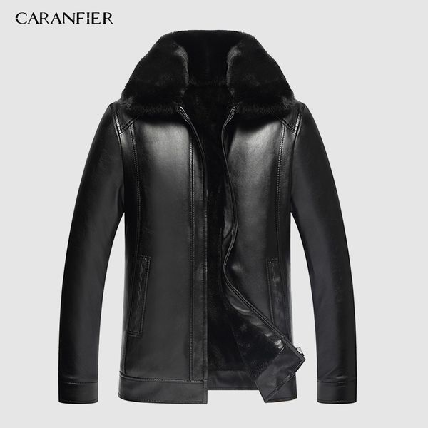 caranfier faux leather jacket mens winter velvet thick jacket male middle-aged leather men's fur collar detachable men clothing 201026, Black
caranfier faux leather jacket mens winter velvet thick jacket male middle-aged leather men's fur collar detachable men clothing 201026, Black