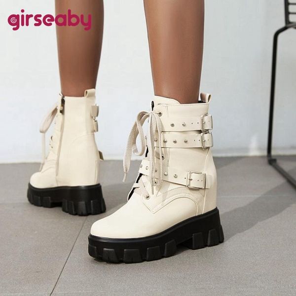 boots girseaby punk women ankle thick bottom round toe hidden square heel pu buckle strap rivets short plush big size 43 s2086, Black
boots girseaby punk women ankle thick bottom round toe hidden square heel pu buckle strap rivets short plush big size 43 s2086, Black