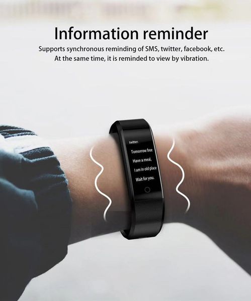 115plus smart color screen waterproof step rate blood prsure exercise braceletbgt
115plus smart color screen waterproof step rate blood prsure exercise braceletbgt