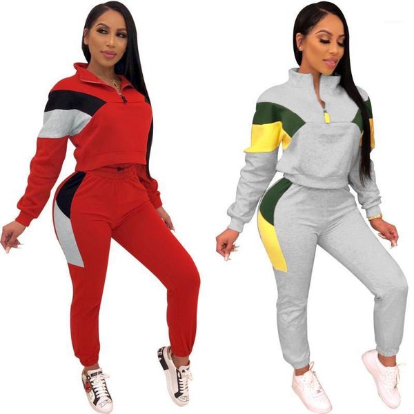 women patchwork 2 pieces autumn tracksuits two piece set fashion outfits lounge sportwear streetwear clothing1, Gray
women patchwork 2 pieces autumn tracksuits two piece set fashion outfits lounge sportwear streetwear clothing1, Gray