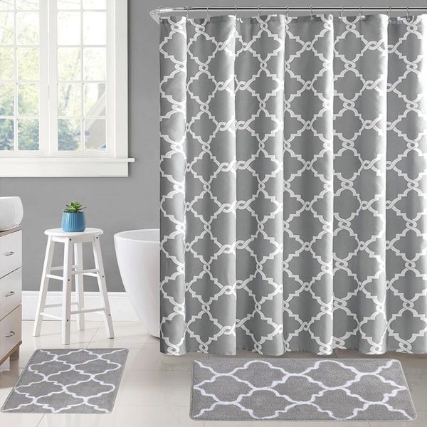 geometric flocking toilet four-piece set bathroom anti slip water-absorbing foot mat+ u shape doormat +toilets lid mat + curtain1
geometric flocking toilet four-piece set bathroom anti slip water-absorbing foot mat+ u shape doormat +toilets lid mat + curtain1