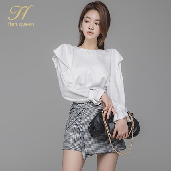 h han queen women 2020 autumn work 2 pieces set white simple o-neck blouses & sheath pencil bodycon pantskirt office lady suit
h han queen women 2020 autumn work 2 pieces set white simple o-neck blouses & sheath pencil bodycon pantskirt office lady suit