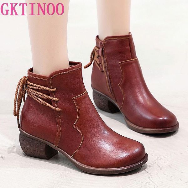 boots gktinoo autumn fashion women ankle handmade genuine leather woman round toe lace up shoes female footwear, Black
boots gktinoo autumn fashion women ankle handmade genuine leather woman round toe lace up shoes female footwear, Black