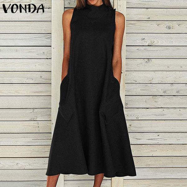 vonda bohemian dress 2020 women o neck sleeveless maxi long dresses casual party vestidos plus size beach sundress femme y0118, Black;gray
vonda bohemian dress 2020 women o neck sleeveless maxi long dresses casual party vestidos plus size beach sundress femme y0118, Black;gray