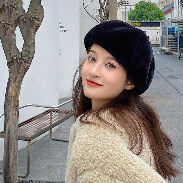 berets autumn winter beret ladies hat korean plush warm fashion retro british painter solid color faux fur cap wholesale, Blue;gray
berets autumn winter beret ladies hat korean plush warm fashion retro british painter solid color faux fur cap wholesale, Blue;gray